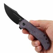 TB1089A2 Tenable Orion | Couteau Pliant Lame Clip Point Acier 14C28N Manche Micarta Purple - Livraison Gratuite