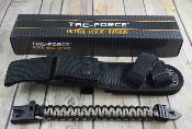 TFFIX005TN Couteau Tac Force Tactical Lame 3Cr13 Bracelet Paracorde - Livraison Gratuite 