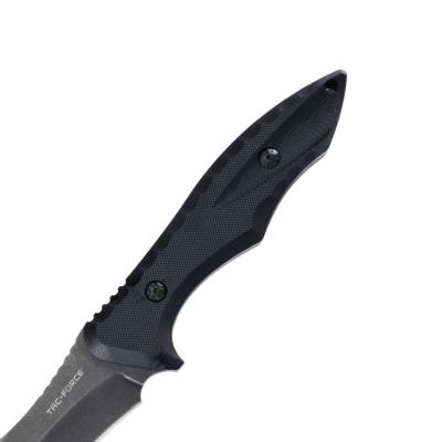 TFFIX120BK Couteau Tac Force Lame Fixed Blade Acier 3Cr13MoV Manche G10 Noir Etui Nylon - Livraison Gratuite