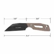 TFFIX123GN Lot de 3 Tac-Force Neck | Couteau Fixe Compact Lame Wharncliffe 3Cr13MoV | Manche G10 Tan | Étui Nylon - Livraison Gratuite