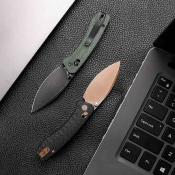 TVJM02GMN Trivisa Koala-B | Couteau Pliant EDC | Lame Drop Point Acier N690 | Manche Micarta Green | Crossbar Lock - Livraison Gratuite