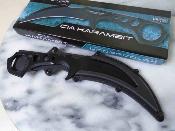 UC3631 United Cutlery Undercover CIA Stinger III Karambit – Lame Fixe Lame Acier 3Cr13 Black Oxide Manche Acier - Housse nylon - Livraison Gratuite