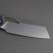 VOSA1814 Vosteed Kroc | Couteau Lame Reverse Tanto Acier S35VN SW | Manche Dark Slate Blue Aluminum & Glow G10 Inlays - Livraison Gratuite