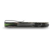VOSA2235 Couteau Pliant Vosteed Psyop Lame Acier Elmax Manche Micarta Bleu Top Liner Lock - Livraison Gratuite