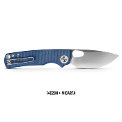 VOSA2605 Couteau Vosteed Porcupine Blue Drop Point Lame Acier 14C28N - Manche Micarta - Liner Lock - Livraison Gratuite