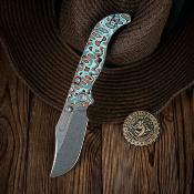 VOSA3908 Vosteed Naga – Couteau lame acier S35VN clip point manche Bamboo Micarta Top Liner Lock – Livraison Gratuite