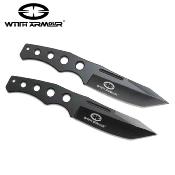 WAR058BK 2 Couteaux de Lancer WithArmour Aces Throwing Acier 440 Tanto Etui Nylon - Livraison Gratuite