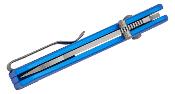WE230751 Couteau We Knife Banter 2 Crossbar Lock Lame Drop Point Acier S35VN Manche Aluminium Bleu Pivot Céramique - Livraison Gratuite