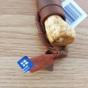 WJ23VISA10 Wood Jewel Finland – Couteau Fixe Scandinave | Lame Acier Carbone | Manche Bouleau | Étui Cuir - Livraison Gratuite 