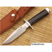 Couteau Blackjack Model 5 Black Acier A2 Manche Micarta Etui Cuir Made In USA BCB5BM - Free Shipping