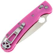 DGRFM022SPKS — Couteau Daggerr Sting Slim Lame Acier VG-10 Satiné Manche G10 Rose Crossbar Lock Livraison Gratuite