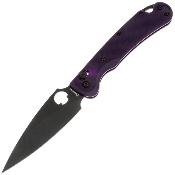 DGRFM022SPRB — Couteau Daggerr Sting Slim Lame Acier VG-10 PVD Noir Manche G10 Violet Crossbar Lock Livraison Gratuite