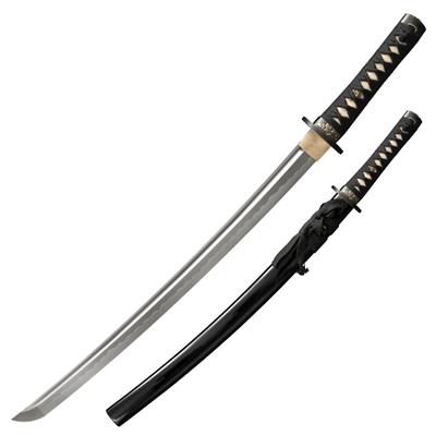 Sabre de Samourai Cold Steel Gold Lion Wakishashi Acier Damas Manche Peau de Raie Etui Bois CS88ABW - Free Shipping