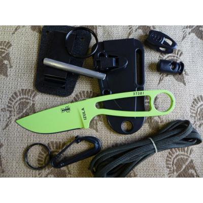 Couteau ESEE Izula Venom Green with Kit Acier carbone 1095 Made In USA ESIZVGKIT - Free Shipping