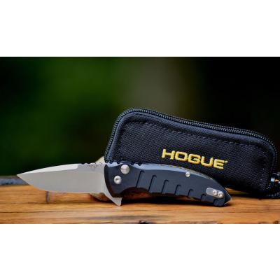 Couteau Hogue X1 Micro Black Lame Acier 154CM Manche Aluminium Button Lock Clip Made USA HO24170 - Free Shipping