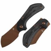 K3129A4 Couteau Kansept Pluto | Lame Acier S90V Rose Gold Drop Point | Manche Micarta / Titanium | Liner Lock | Livraison Gratuite