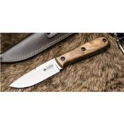 Couteau Kizlyar Colada Bowie Acier AUS-8 Manche Bois Etui Cuir Made In Russia KK0113 - Free Shipping