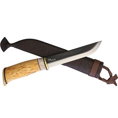 KLA8214 Couteau Kellam Arctic Hunter Lame Carbone Manche Bois de Renne Made Finland - Livraison Gratuite