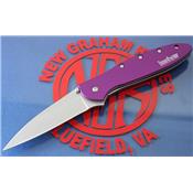 Couteau Kershaw Leek A/O Lame Acier Sandvik 14C28N Manche Alu 6061-T6 Made In USA KS1660PUR - Free SHipping