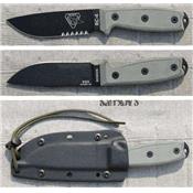 Couteau De Survie ESEE Model 4 Part Serrated Acier 1095 Serrated Manche Micarta RC4SMB - Livraison Gratuite