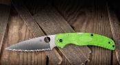 SC244SGR Couteau Spyderco Native Chief Lightweight Salt | Lame Acier LC200N SpyderEdge | Manche Green FRN | Lockback | Made in USA | Livraison Gratuite