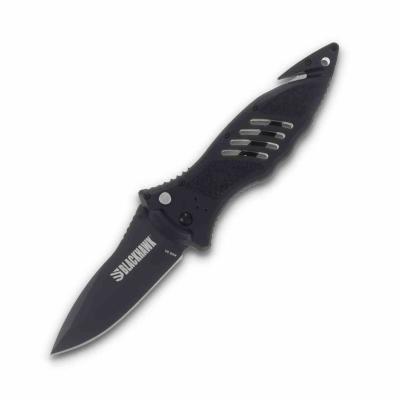 BH15M301BK — Couteau Blackhawk CQD Button Lock Lame Acier D2 Manche Nylon Livraison Gratuite