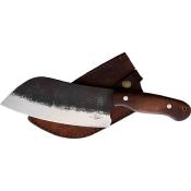 BKA030 Couperet BenJahmin Knives Camp Cleaver Lame Carbone 1055 Etui Cuir - Livraison Gratuite