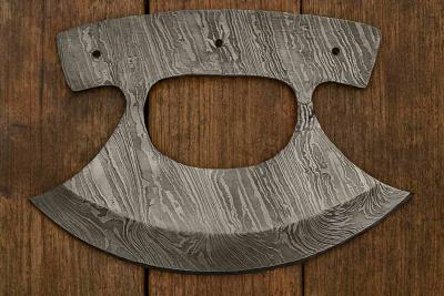 BLDM2727 Lame Ulu Acier Damas Lame Seule à Customiser Le Manche Couteau Inuit – Livraison Gratuite