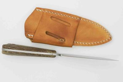 BRAD35XL104A Couteau Bradford Guardian 3.5XL | Lame Drop Point Acier AEB-L | Manche Natural Micarta Housse Cuir USA - Livraison Gratuite 
