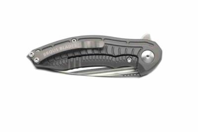 BRB273 Couteau Brous Blades Bionic 3.0 Lame Acier D2 | Manche Titane Sculpté Gris | Made in USA - Livraison Gratuite