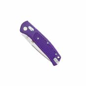 CBTSCTGRPRB CobraTec EDC Scout | Lame Drop Point Acier VG-10 | Manche Grivory Purple | Crossbar Lock - Livraison Gratuite
