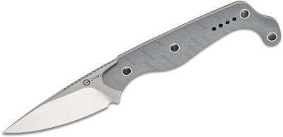 CIVC220272 Couteau CIVIVI SOKN Lame Nitro-V Acier Drop Point Manche G-10 Gray Etui Kydex - Livraison Gratuite