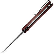 CIVC907A1 — Couteau Civivi Elementum Lame Acier D2 Black Stonewash Drop Point Manche G10 Bordeau Linerlock Chasse Bushcraft Livraison Gratuite