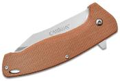 CM19479 Camillus Arvo – Couteau Pliant A/O Lame Drop Point Acier 420 Manche Micarta Lin Beige - Livraison Gratuite