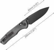 CMB18B CMB Explorer CMB-18B – Couteau Pliant EDC Axis Lock Lame Drop Point 14C28N Blk Manche Micarta Black - Livraison Gratuite 