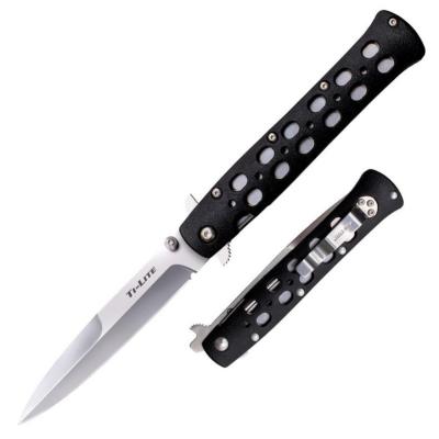 CS26SPZ Cold Steel  Ti-Lite 4 – Couteau Lame Acier AUS-8A Spear Point Manche Zy-Ex Noir Linerlock – Livraison Gratuite