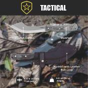 CTK134056HC Couteau Condor K-Night Panabasito | Lame Acier 1075 Blasted Satin | Manche Micarta Gray & Housse Kydex - Made in El Salvador - Livraison Gratuite