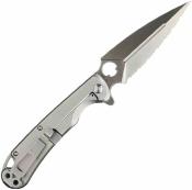 DGRF21FSSS Couteau Daggerr Arrow Lame Spear Point crantée Acier D2 Manche Acier Lockback - Livraison Gratuite