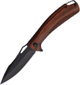ERA2002DB Couteau Elk Ridge Semi Automatique 3Cr13 Manche Bois - Livraison Gratuite