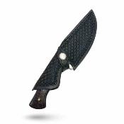 ERFIX127 - Elk Ridge - Couteau Chasse Survie - Manche Bois - Lame Acier Inoxydable - Drop Point - Etui Cuir - Livraison Gratuite