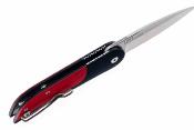 FKCDF019 Couteau Finch Devil’s Finger Lame Acier 14C28N Satin Stonewash Manche G10 Smokeout Noir Rouge Linerlock – Livraison Gratuite