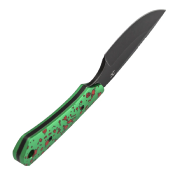 G006A7 — Couteau Kansept Flank Lame Acier D2 Drop Point Manche Aluminium Impression Zombie Blood Etui Kydex - Livraison Gratuite