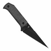 G020A4 Couteau Fixe Tenable ToothPik Lame Acier 14C28N Blackwash Manche Micarta Noir Étui Kydex - Livraison Gratuite