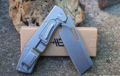 G3765 Gerber Flatiron Framelock Alum – Couteau de Poche Lame Acier Inox 7Cr17MoV Stonewash – Manche Aluminium Vert – Livraison Gratuite