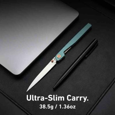 J1965BU CJRB Lanky Blue - Lame Acier AR-RPM9 Manche Aluminium Linerlock Roulements - Livraison Gratuite