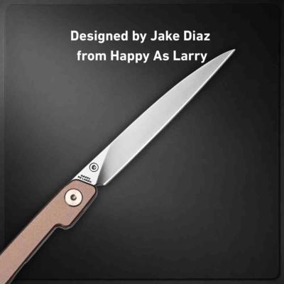 J1965CP CJRB Lanky Champagne - Lame Acier AR-RPM9 Manche Aluminium Linerlock Roulements - Livraison Gratuite