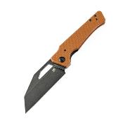 K1033A2 Couteau Kansept Egress Orange Manche Micarta Lame Acier CPM-S35VN IKBS - Livraison Gratuite