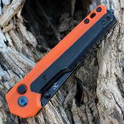 K2009A7 Couteau Kansept EDC Tac Button Lock Orange Lame Acier CPM S35VN IKBS - Livraison Gratuite