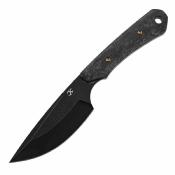 KG006A1 Kansept Flank – Couteau Fixe Lame Acier D2 Black Manche Shred Carbon Fiber Etui Kydex – Livraison Gratuite