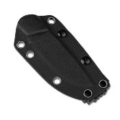 KI1063A4 Couteau Kizer Smolt Lame Drop Point Acier D2 Manche G10 Noir avec Inlays Ultem Etui Kydex - Livraison Gratuite